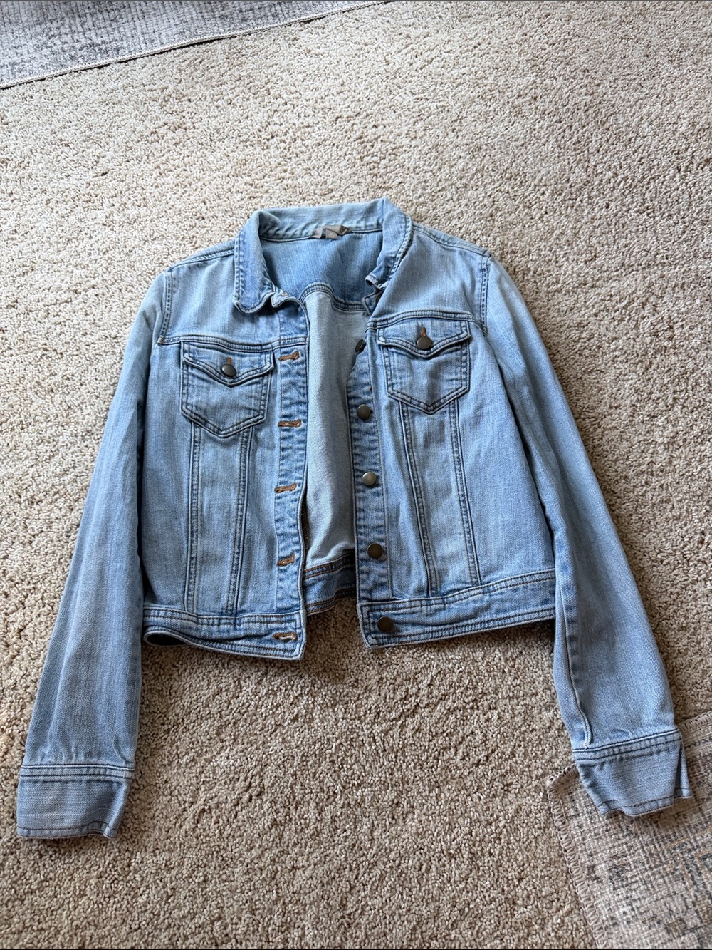 Rubbish Light Blue Cropped Denim Jacket